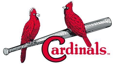 cardinals birds on bat logo.